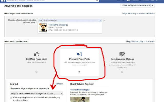 creating sponsored story